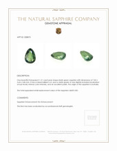 1.51 Ct. Bluish Green Sapphire from Australia Appraisal