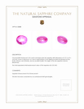 2.45 Ct. Pink Star Sapphire from Burma (Myanmar) Appraisal
