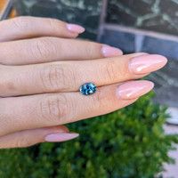 1.70 Ct. Greenish Blue Sapphire from Madagascar Life Style