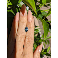 1.70 Ct. Greenish Blue Sapphire from Madagascar Life Style