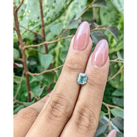 1.55 Ct. Bluish Green Sapphire from Madagascar Life Style