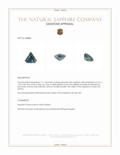 1.11 Ct. Greenish Blue Sapphire from Ceylon (Sri Lanka) Appraisal