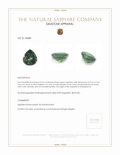 0.64 Ct. Green Sapphire from Madagascar Appraisal