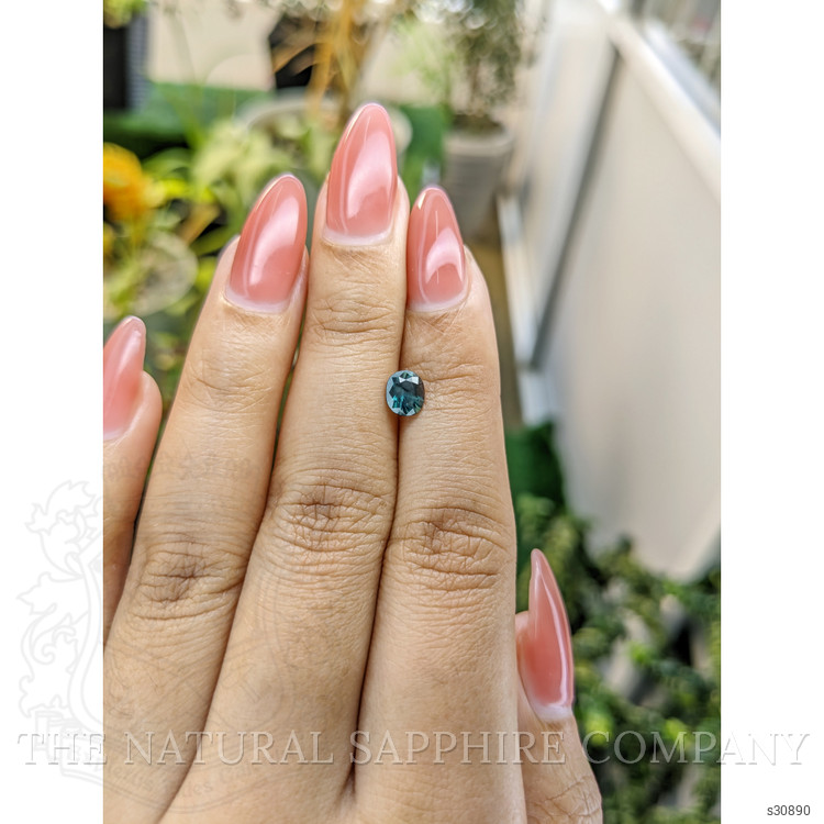 0.87 Ct. Greenish Blue Sapphire from Madagascar