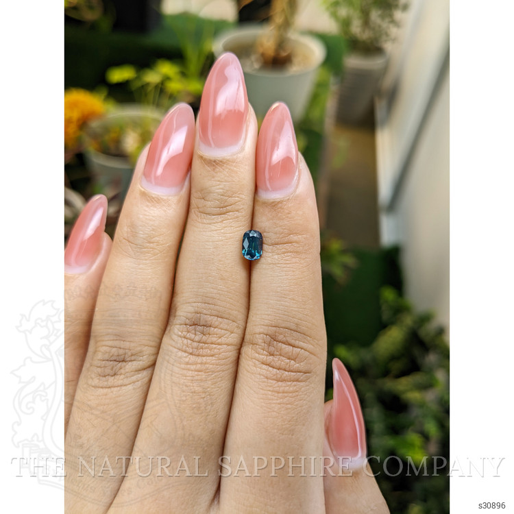 0.83 Ct. Greenish Blue Sapphire from Madagascar