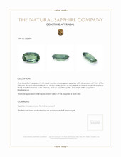 1.05 Ct. Green Sapphire from Madagascar Appraisal