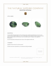 0.83 Ct. Green Sapphire from Madagascar Appraisal