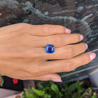 6.02 Ct. Blue Sapphire from Ceylon (Sri Lanka) Life Style