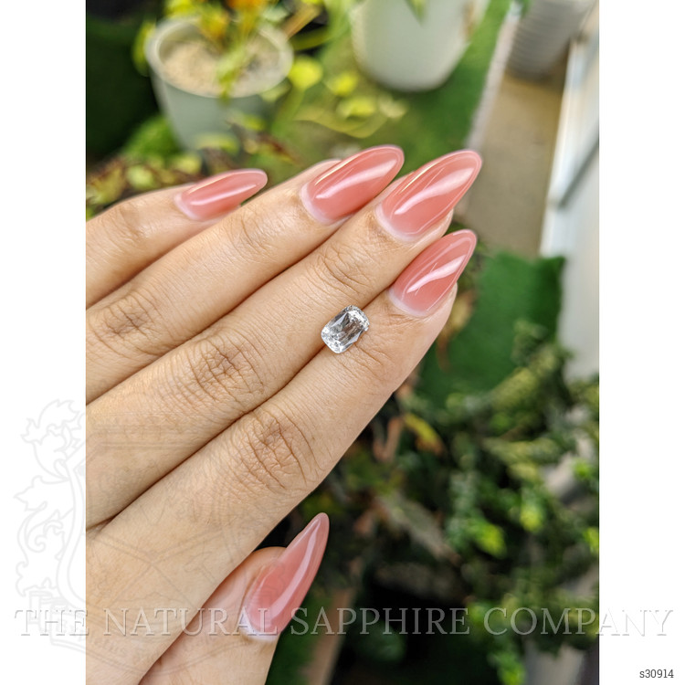 1.71 Ct. White Sapphire from Ceylon (Sri Lanka)