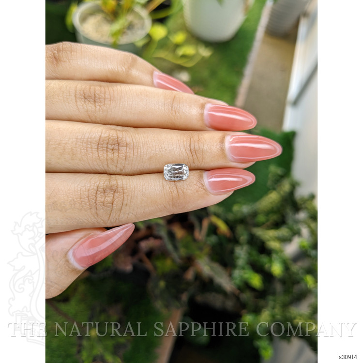 1.71 Ct. White Sapphire from Ceylon (Sri Lanka)