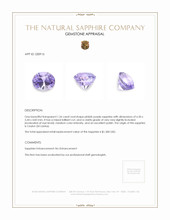 1.26 Ct. Pinkish Purple Sapphire from Ceylon (Sri Lanka) Appraisal