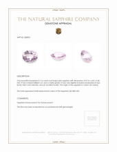 2.16 Ct. Pink Sapphire from Ceylon (Sri Lanka) Appraisal