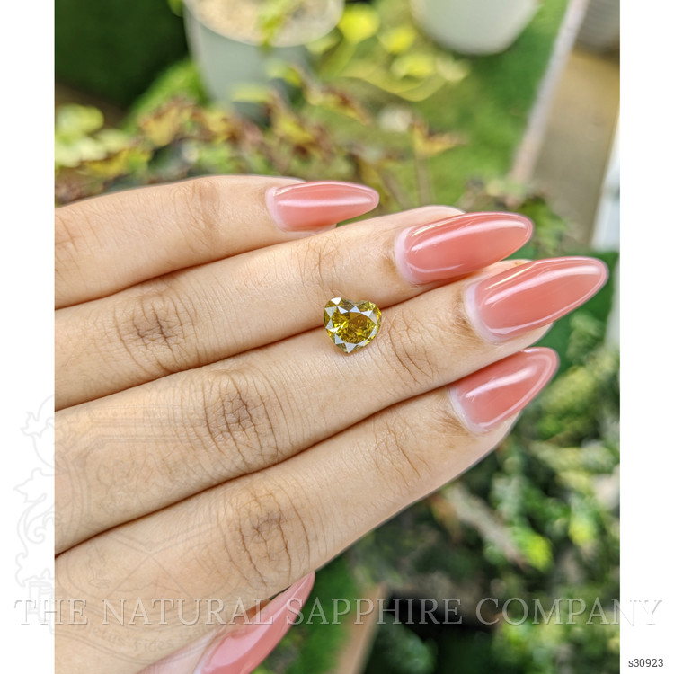 2.47 Ct. Greenish Yellow Sapphire from Ceylon (Sri Lanka)