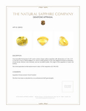 2.09 Ct. Yellow Sapphire from Ceylon (Sri Lanka) Appraisal
