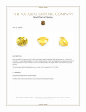 2.09 Ct. Yellow Sapphire from Ceylon (Sri Lanka) Appraisal