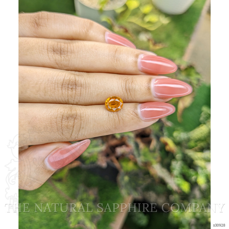 2.14 Ct. Yellowish Orange Sapphire from Ceylon (Sri Lanka)