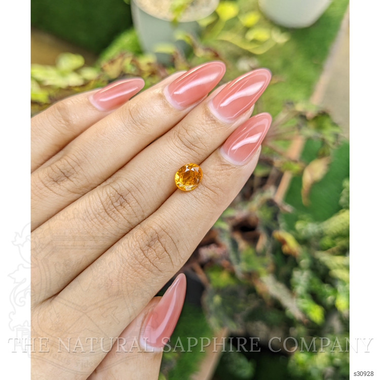 2.14 Ct. Yellowish Orange Sapphire from Ceylon (Sri Lanka)