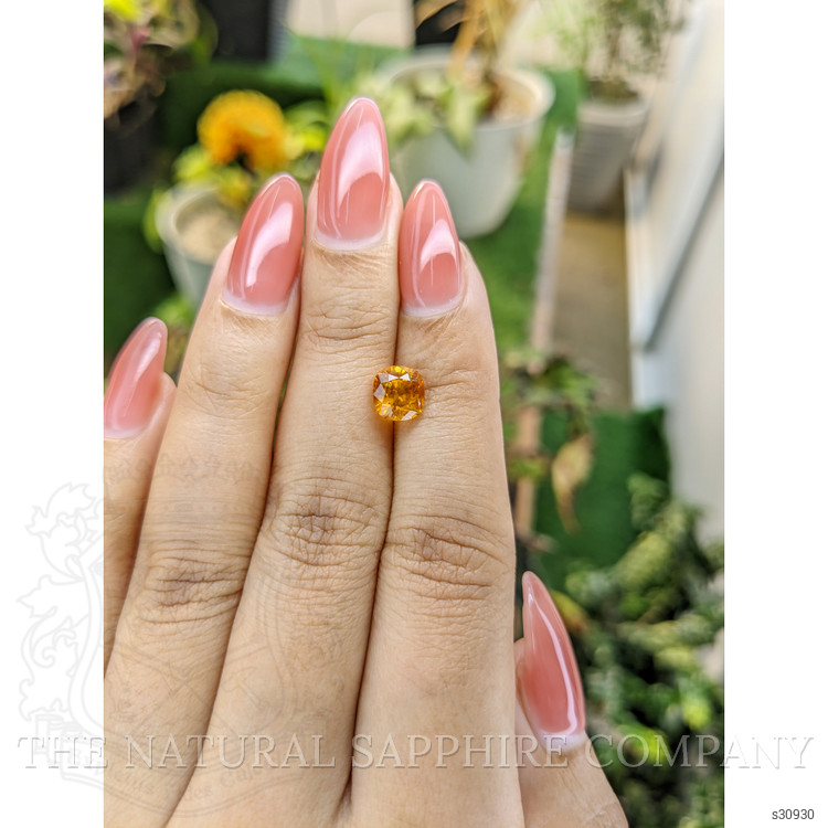 2.15 Ct. Yellowish Orange Sapphire from Ceylon (Sri Lanka)
