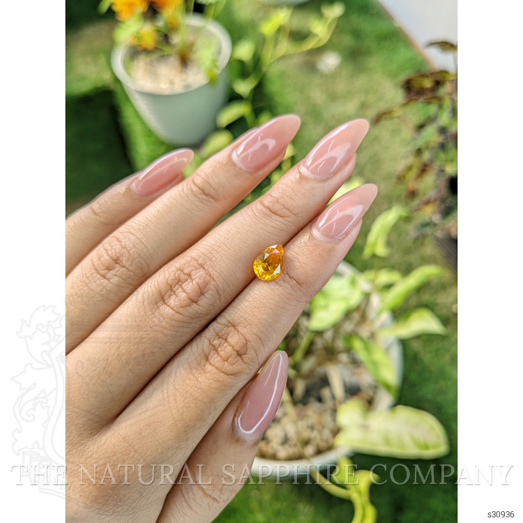 2.19 Ct. Yellowish Orange Sapphire from Ceylon (Sri Lanka)