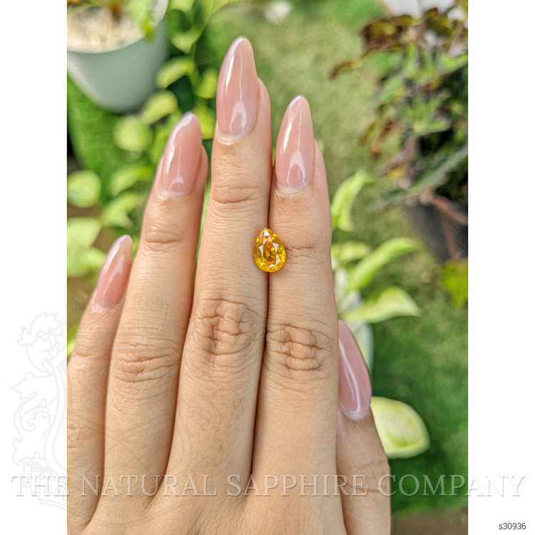 2.19 Ct. Yellowish Orange Sapphire from Ceylon (Sri Lanka)