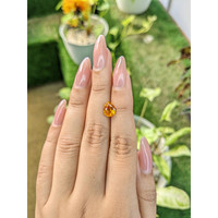 2.01 Ct. Yellowish Orange Sapphire from Ceylon (Sri Lanka) Life Style