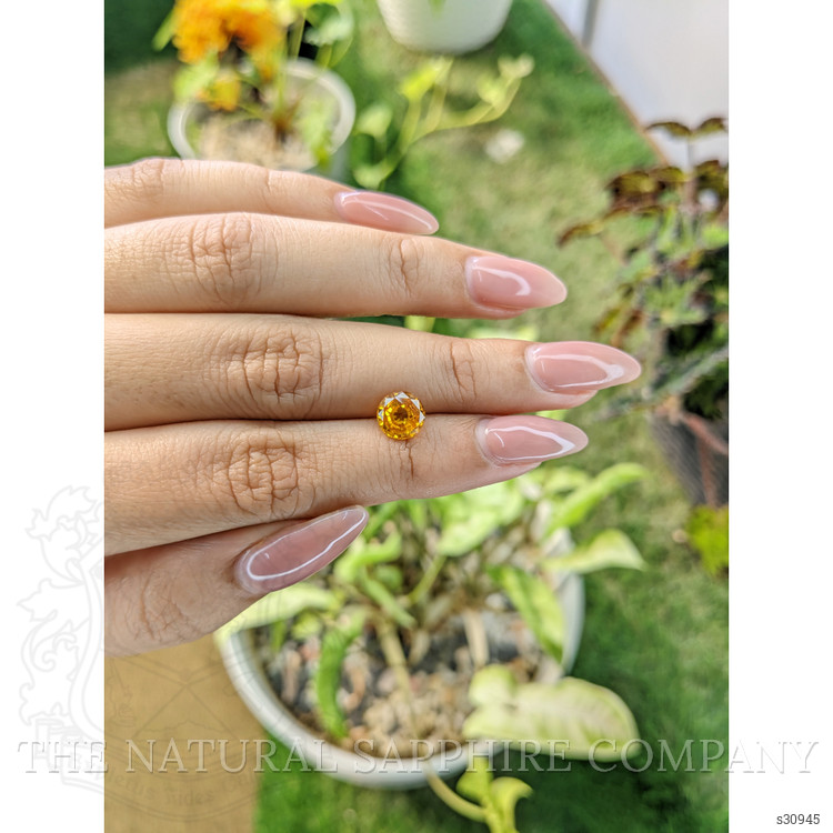 1.81 Ct. Yellowish Orange Sapphire from Ceylon (Sri Lanka)