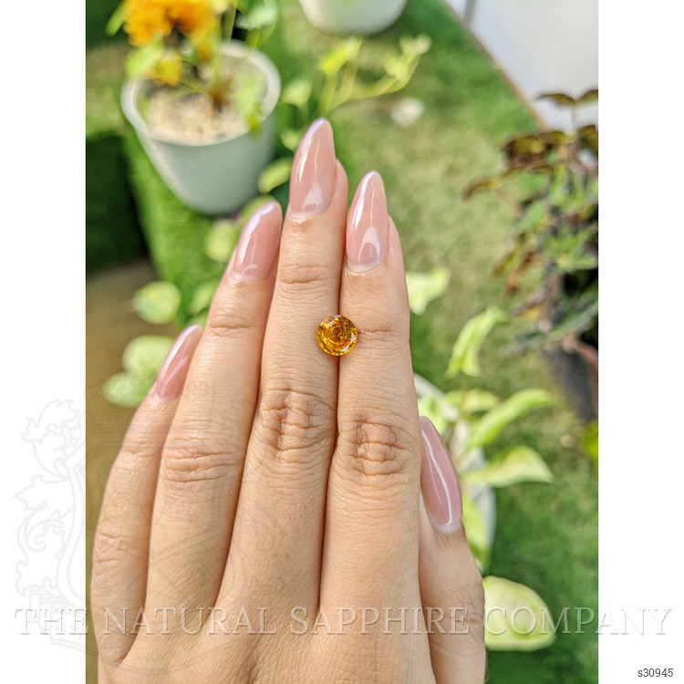 1.81 Ct. Yellowish Orange Sapphire from Ceylon (Sri Lanka)