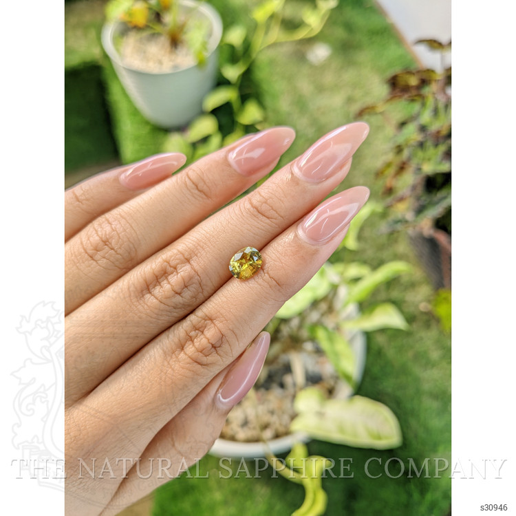 1.49 Ct. Orangish Yellow Sapphire from Ceylon (Sri Lanka)