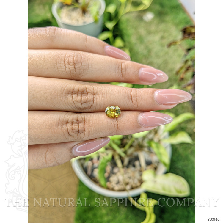 1.49 Ct. Orangish Yellow Sapphire from Ceylon (Sri Lanka)