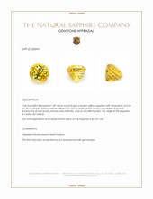 1.89 Ct. Orangish Yellow Sapphire from Ceylon (Sri Lanka) Appraisal