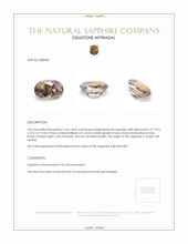 1.66 Ct. Pinkish Brown Sapphire from Ceylon (Sri Lanka) Appraisal