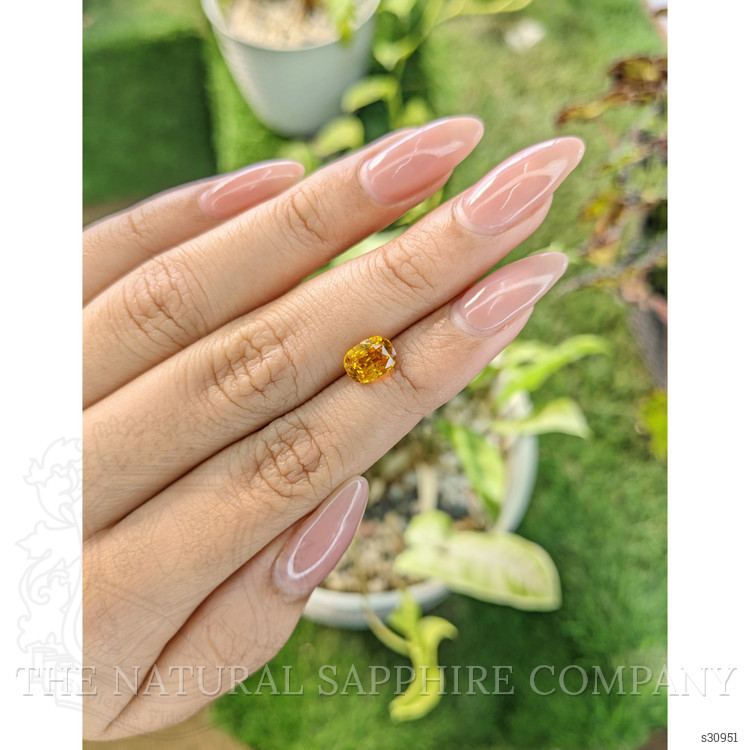 2.05 Ct. Yellowish Orange Sapphire from Ceylon (Sri Lanka)