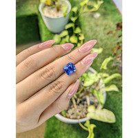 7.35 Ct. Blue Sapphire from Ceylon (Sri Lanka) Life Style