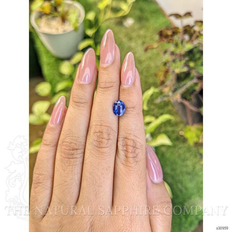 2.14 Ct. Blue Sapphire from Ceylon (Sri Lanka)