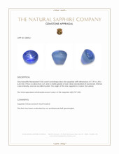 3.06 Ct. Blue Star Sapphire from Ceylon (Sri Lanka) Appraisal