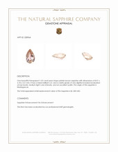 1.03 Ct. Pinkish Brown Sapphire from Madagascar Appraisal