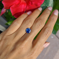 2.36 Ct. Blue Sapphire from Ceylon (Sri Lanka) Life Style