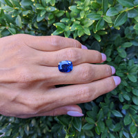 7.90 Ct. Blue Sapphire from Madagascar Life Style