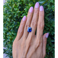 7.90 Ct. Blue Sapphire from Madagascar Life Style