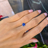 1.29 Ct. Blue Sapphire from Ceylon (Sri Lanka) Life Style