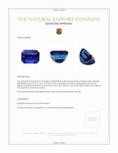 4.58 Ct. Blue Sapphire from Ceylon (Sri Lanka) Appraisal