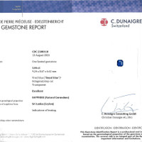 5.06 Ct. Blue Sapphire from Ceylon (Sri Lanka) Scan Report
