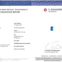 6.20 Ct. Blue Sapphire from Ceylon (Sri Lanka) Scan Report