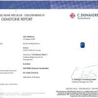 5.55 Ct. Blue Sapphire from Ceylon (Sri Lanka) Scan Report