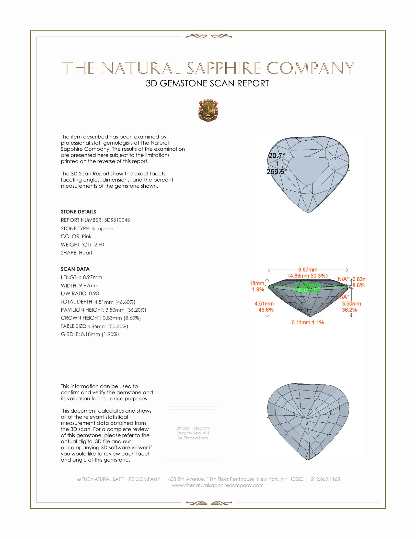2.60 Ct. Pink Sapphire from Madagascar