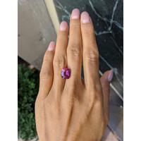 6.03 Ct. Purplish Pink Sapphire from Madagascar Life Style