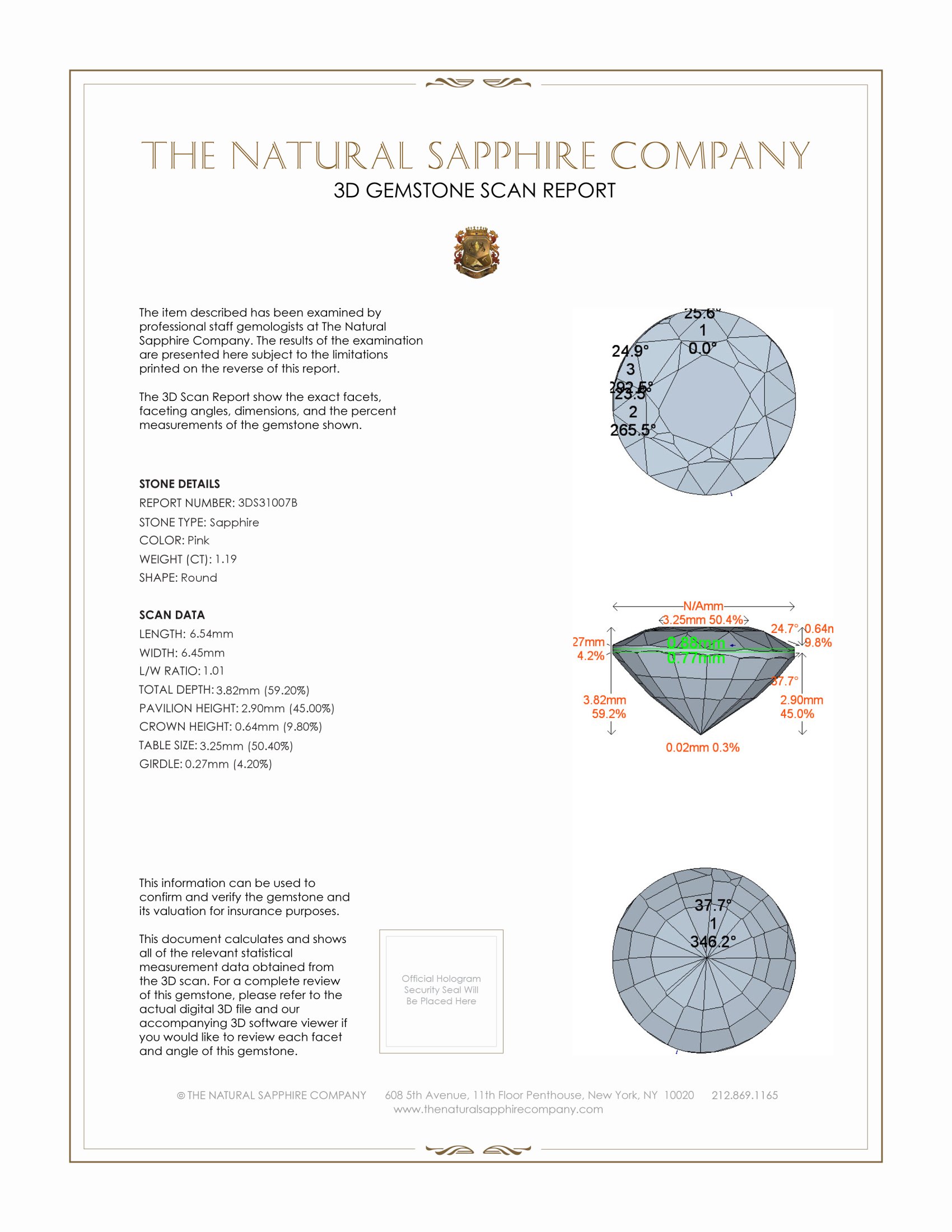 1.19 Ct. Pink Sapphire from Madagascar