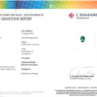 6.96 Ct. Green Sapphire from Madagascar Scan Report