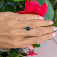 2.52 Ct. Bluish Green Sapphire from Madagascar Life Style