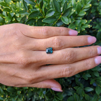 2.52 Ct. Bluish Green Sapphire from Madagascar Life Style